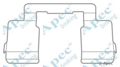 APEC BRAKING kit1049 -  Комплектующие, тормозные колодки